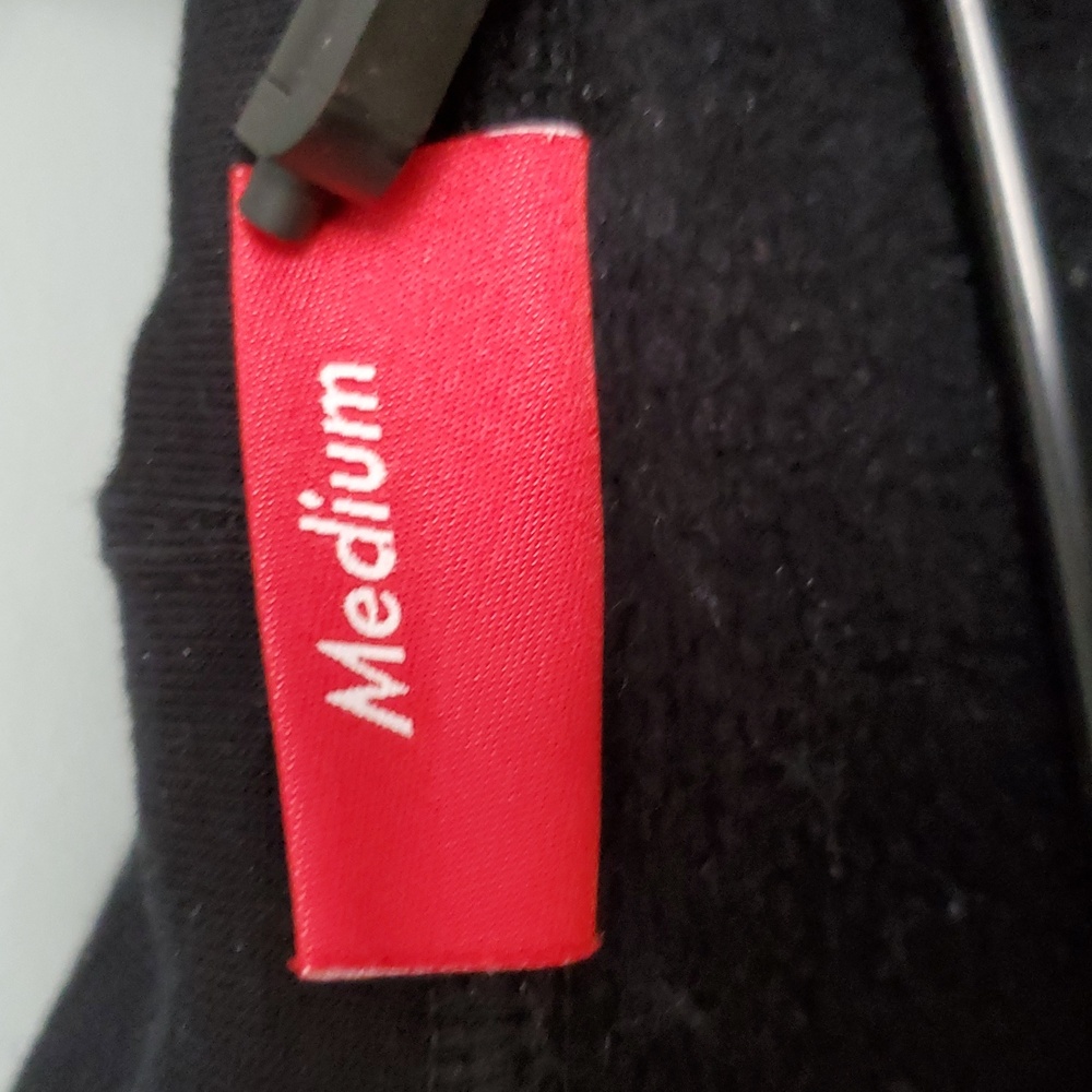 Supreme Black Zip-Up Hoodie with White Detailing - Picture 5 of 6